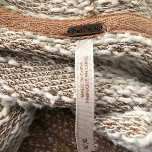 Free People Knit Cardigan Open Waterfall Front M - Picture 3 of 12